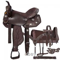 Western Brown 7 Piece Package Synthetic Saddle Deal 14 106