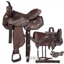 Western Brown 7 Piece Package Synthetic Saddle Deal 14 107